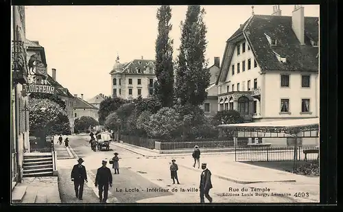 AK Le Locle, Intérieur de la ville, Rue du Temple