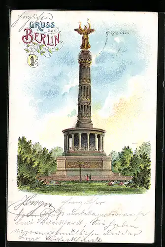 AK Berlin, Blick auf die Siegessäule