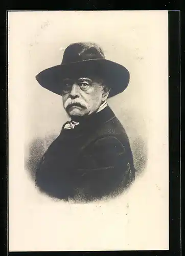 AK Fürst Bismarck im Mantel mit Hut