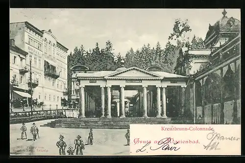 AK Marienbad, An der Kreuzbrunn-Colonnade