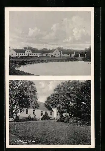 AK Lonborggaard, Gehöft, Landgut, Haus mit Garten