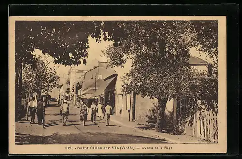 AK St-Gilles-sur-Vie, Avenue de la Plage