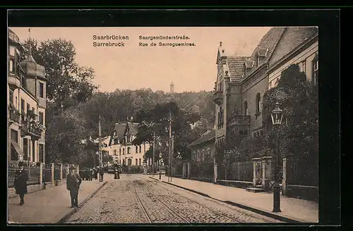 AK Saarbrücken, Blick in die Saargemünderstrasse