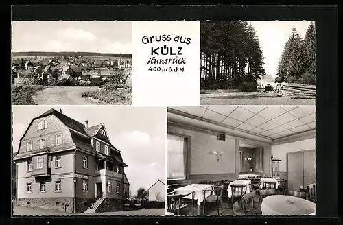 AK Külz, Panorama, Pension Martin mit Speiseraum & Waldpartie