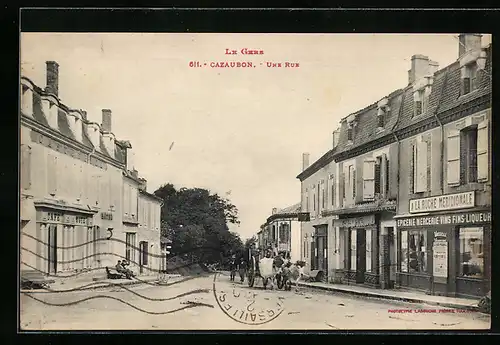 AK Cazaubon, Une Rue