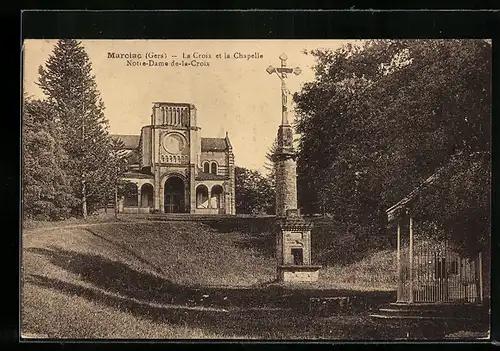 AK Marciac, La Croix et la Chapelle