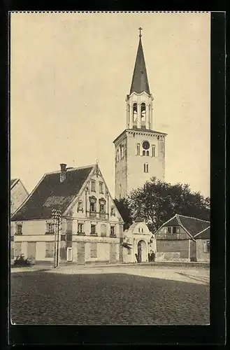 AK Mitau, Blick zur Trinitatiskirche