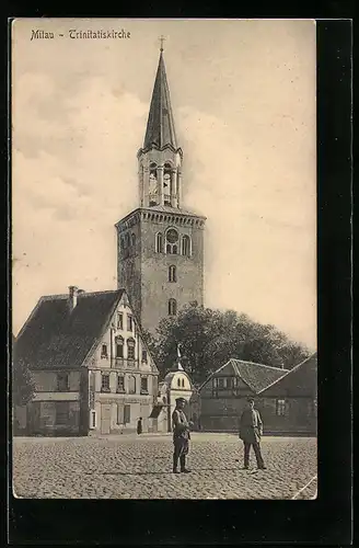 AK Mitau, Blick zur Trinitatiskirche