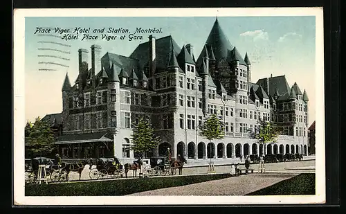 AK Montreal, Hotel Place Viger und der Bahnhof