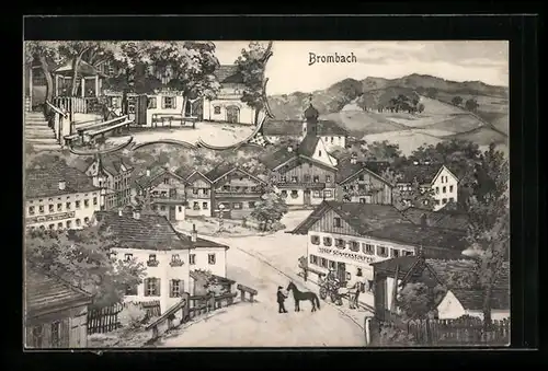 AK Brombach, Gasthaus Josef Sommerstorfer mit Umgebung