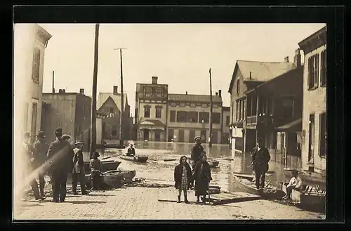 Foto-AK Newport, KY, Eighth-Street, Flood 1913, Hochwasser