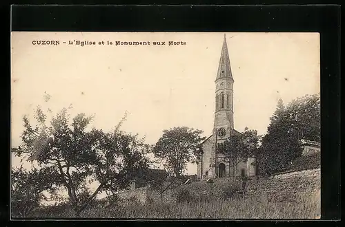 AK Cuzorn, L`Eglise et le Monument aux Morts