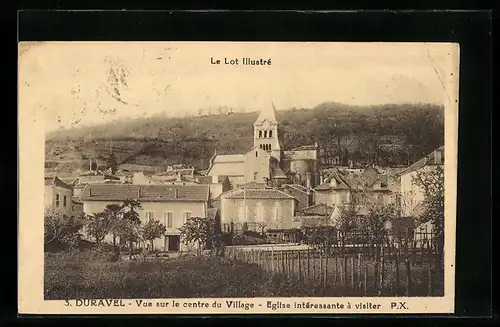 AK Duravel, vue sur le centre du Vilalge, Eglise intéressante á visiter