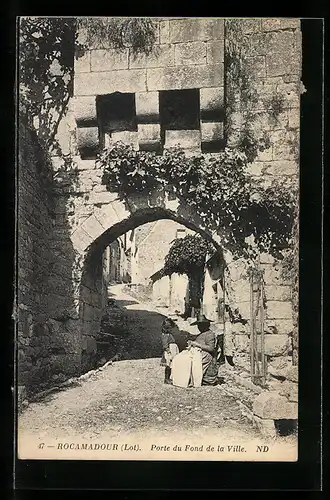 AK Rocamadour, Porte du Fond de la Ville