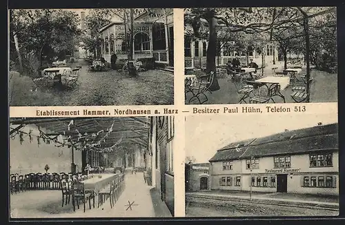 AK Nordhausen a. Harz, Gasthaus Hammer von Paul Hühn