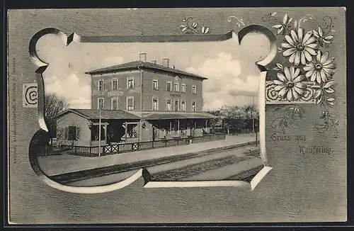 AK Kaufering, Bahnhof von der Gleisseite