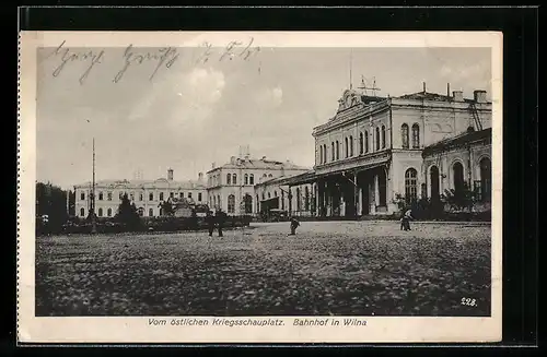 AK Wilna, Platz vor dem Bahnhof