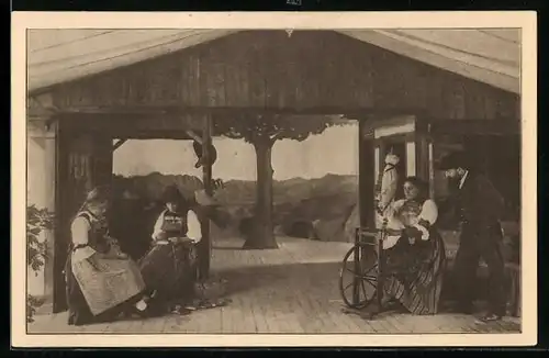 AK Vierwaldstätter See, Schwimmende Ausstellung zur Förderung von Gewerbe, Industrie und Heimarbeit 1916