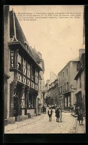 AK Montlucon, Grand-Rue, Strassenpartie