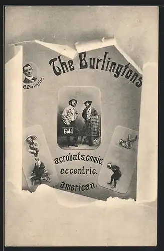 AK The Burlingtons, Acrobats comic eccentric american