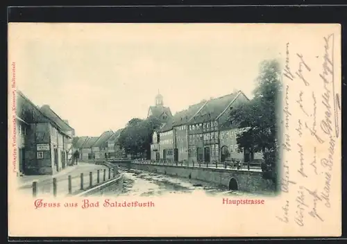 AK Bad Salzdetfurth, Blick in die Hauptstrasse
