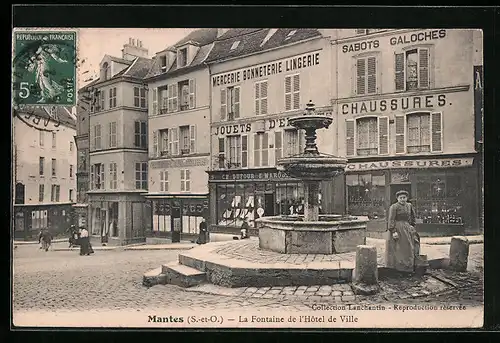 AK Mantes, la Fontaine de l`Hotel de Ville