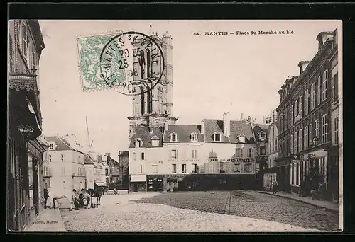 AK Mantes, Place du Marché au blé