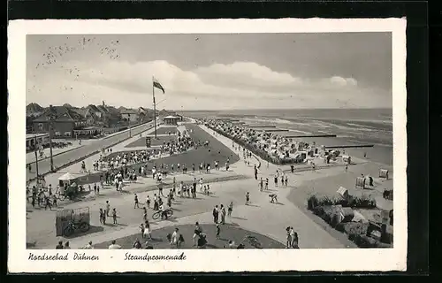 AK Cuxhaven-Duhnen, Reges Treiben auf der Strandpromenade