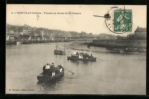 AK Trouville, Aviation, Passant au dessus de la Touques