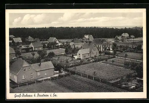 AK Gross-Dubrau b. Bautzen i. Sa., Teilansicht aus der Vogelschau