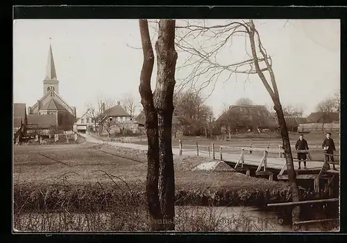 AK Hermannsburg /Lüneburger Heide, Gruss mit Blick auf die Kirche