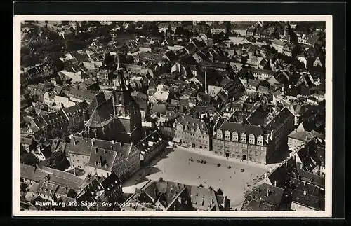 AK Naumburg a. d. Saale, Stadtzentrum vom Flugzeug aus