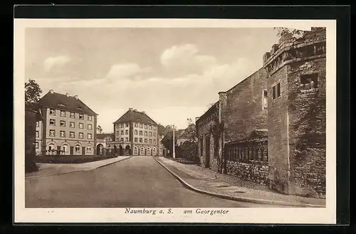 AK Naumburg a. S, Strassenpartie am Georgentor