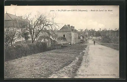 AK Saint-Jean-sur-Erve, Route de Laval au Mans