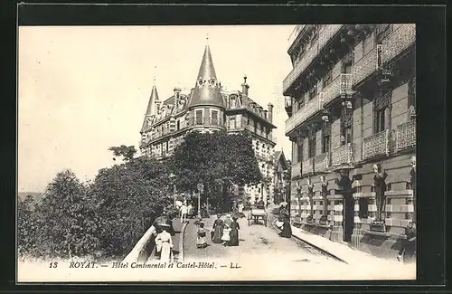 AK Royat, Hotel Continental et Castel-Hotel