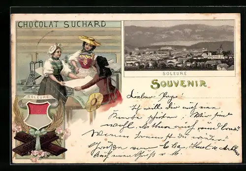 Lithographie Soleure, Chocolat Suchard, Ortsansicht