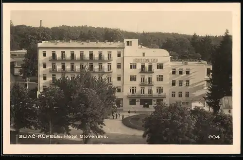 Fotografie unbekannter Fotograf, Ansicht Sliac-Kupele, Hotel Slovensko