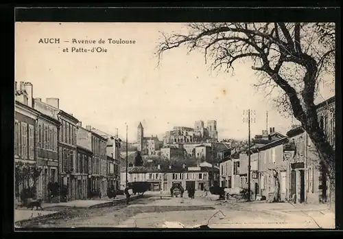 AK Auch, Avenue de Toulouse et Patte-d`Oie