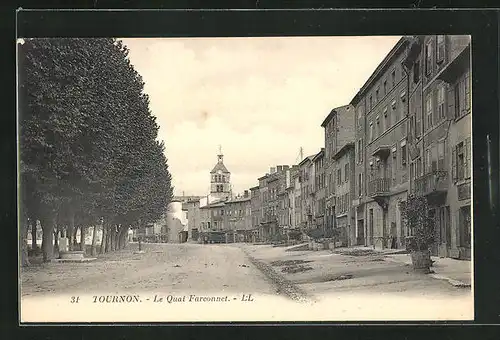 AK Tournon, le Quai Farconnet