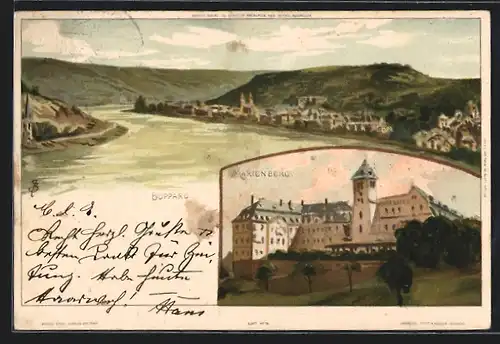 Künstler-AK Carl Biese: Boppard, Ortsansicht, Marienberg