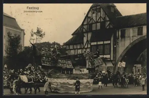 AK Hamburg, 16. Bundesschiessen 1909, Festzug, Störtebeckergruppe