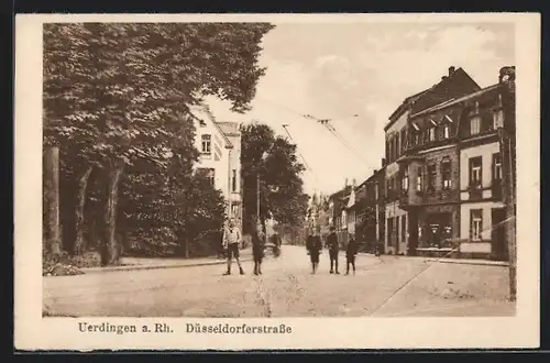 AK Uerdingen a. Rh., Partie aus der Düsseldorferstrasse