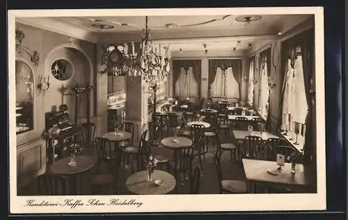 AK Heidelberg, Konditorei-Kaffee Scheu, Hauptstr. 137