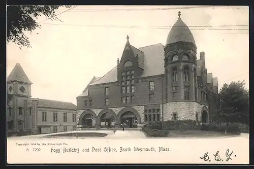 AK South Weymouth, MA, Fogg Building and Post Office