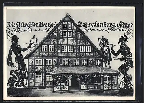 AK Schwalenberg in Lippe, Gasthaus Künstlerklause