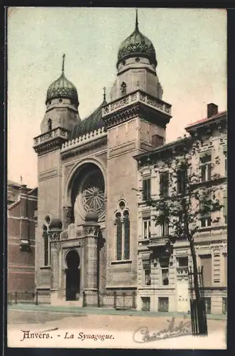 AK Anvers, La Synagogue, Synagoge