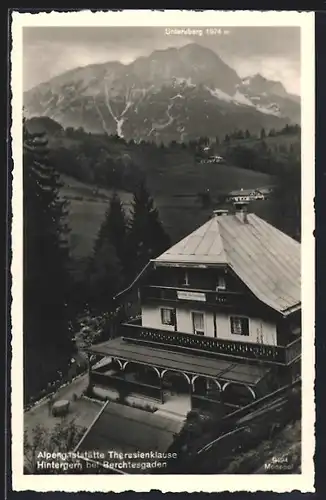 AK Hintergern, Blick auf Alpengaststätte Theresienklause