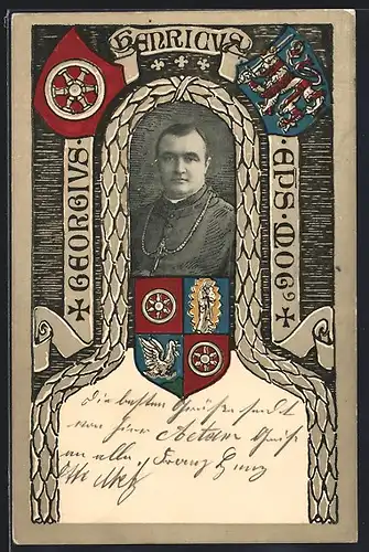 AK Mainz, Georgius im Portrait, Ortswappen