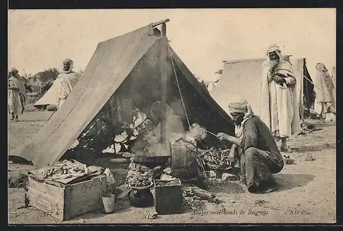 AK Arabes marchands de Beignets, arabische Händler