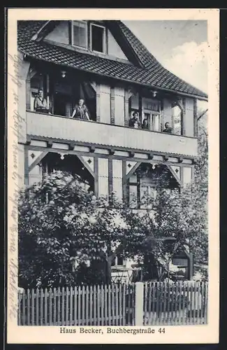 AK Ilsenburg i. Harz, Haus Becker, Buchbergstrasse 44